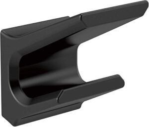 delta faucet 79936-bl pivotal wall mounted double towel hook in matte black, bathroom accessories