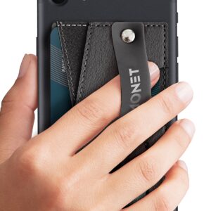 MONET Slim Wallet with Expanding Stand and Grip for Smartphones - Black Night