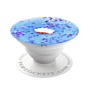 popsockets: collapsible grip & stand for phones and tablets - blue donut