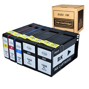 babu compatible ink cartridge replacement for canon pgi-1200xl work for canon maxify mb2320 mb2020 mb2350 mb2050 mb2120 mb2720 printer(5-pack)