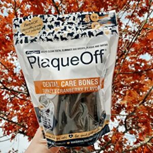 Proden PlaqueOff System Dental Care Bones Turkey & Cranberry Flavor Dental Dog Chew, 17-oz Bag