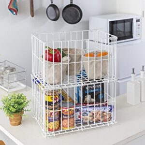 IRIS USA WCO-S Modular Wire Stacking Storage Container, Small