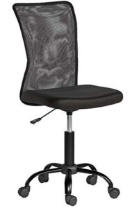 bestmassage office chair cheap desk chair mesh computer chair with lumbar support no arms swivel rolling executive chair for back pain,black 1 pack
