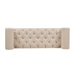 Jennifer Taylor Home Lewis Bolster Bench, Sky Neutral