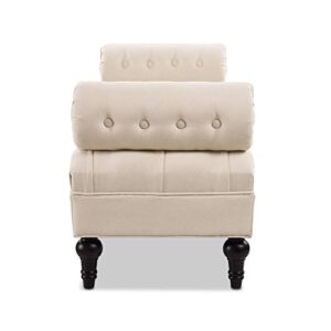 Jennifer Taylor Home Lewis Bolster Bench, Sky Neutral