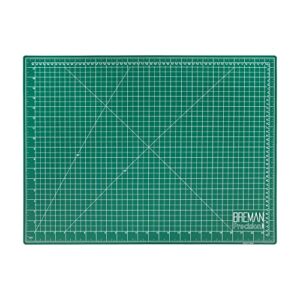 breman precision self healing cutting mat 18x24 inch - rotary cutting mats for crafts - great craft cutting board for crafting & quilting - 2 sided 5 ply pvc self healing mat - 18x24 craft cutting mat
