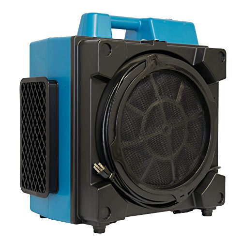 XPOWER X-3580 Commercial Air Scrubber, Negative Air, 600 CFM, 4-Stage HEPA Filtration, 5-Speed, Filter Light, Energy Efficient, High ROI, Blue