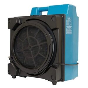 XPOWER X-3580 Commercial Air Scrubber, Negative Air, 600 CFM, 4-Stage HEPA Filtration, 5-Speed, Filter Light, Energy Efficient, High ROI, Blue