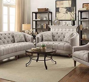 Coaster Fabric Loveseat Beige Finish 505643