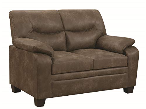 Meagan Padded Loveseat Brown