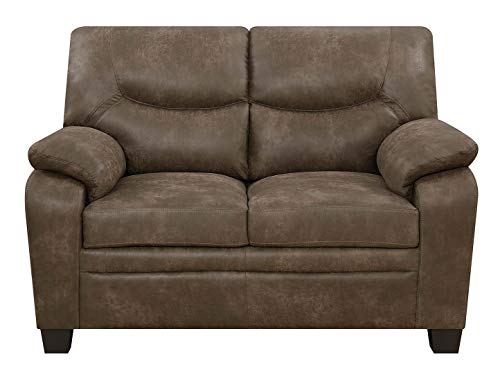 Meagan Padded Loveseat Brown