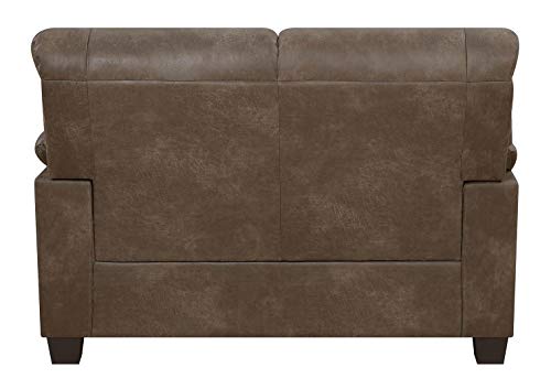 Meagan Padded Loveseat Brown