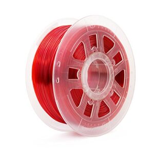 gizmo dorks 1.75mm petg filament 1kg /2.2lbs for 3d printers, translucent red