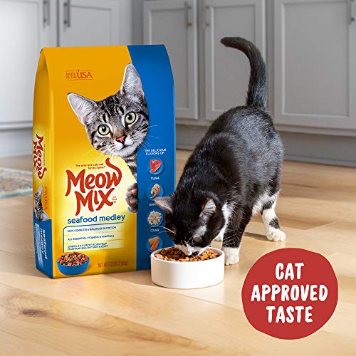 Meow Mix Seafood Medley Dry Cat Food, 3.15 Pound Bag (Pack of 4)