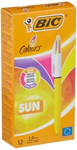 bic 4 colours sun ballpoint pens - box of 12