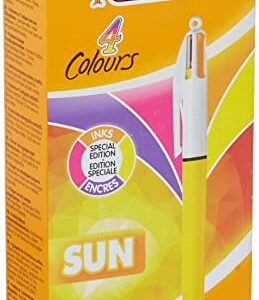 BIC 4 Colours Sun Ballpoint Pens - Box of 12