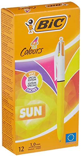 BIC 4 Colours Sun Ballpoint Pens - Box of 12