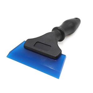 uxcell blue car window glass tint tool vinyl film squeegee razor scraper with handle