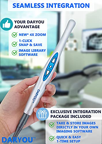 Intraoral Camera Dental Camera DARYOU DY-60 720P HD 4X Zoomable. Button Work w/Eaglesoft,Dexis,Carestream,Suni More