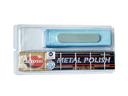 Autosol Metal Polish 3.33 Oz.(75ml) Copper Brass Alumium and More with Previous Polishing Cloth