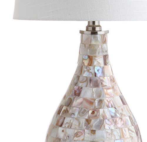 JONATHAN Y JYL1024A Mona 20.5" Mini LED Table Lamp, Cottage, Coastal, Transitional, Modern, Elegant, Office, Living Room, Family Room, Dining Room, Bedroom, Hallway, Foyer, Seashell