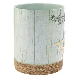 Avanti Linens - Wastebasket, Decorative Trash Can, Coastal Inspired Bathrom Decor (Beachcomber Collection)