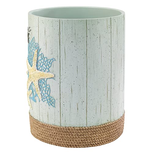 Avanti Linens - Wastebasket, Decorative Trash Can, Coastal Inspired Bathrom Decor (Beachcomber Collection)