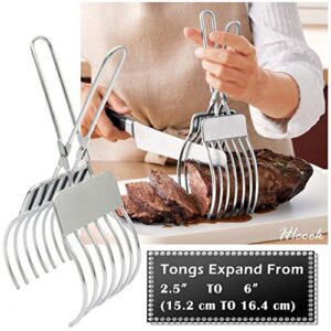 Stainless Steel Roast Beef Cutting Tongs Meat Bread Slicing Tong Onion Tomato Holder For Slicing Vegetable Fruits Cutting Kitchen Aid