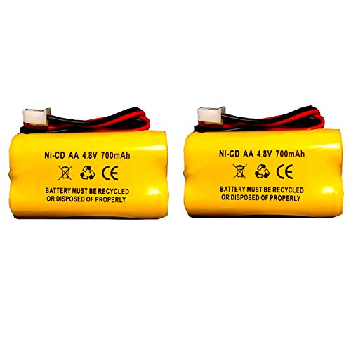 4.8v 500mAh Exit Sign Emergency Light Battery Replacement Cooper Industries 4-TD-800AA-HP BST Battery DAA700MAH4.8V Dual-Lite 12-894 4.8v 1100mah Battery (2 Pack)