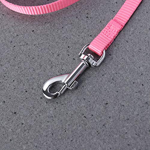 UEETEK Adjustable Pet Rabbit Harness,Small Animal Harness Leash Lead with Small Bell for Pets Walking Running (Pink)