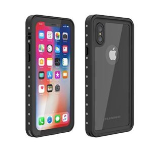 ounne iphone x/xs waterproof case, underwater full sealed cover snowproof shockproof dirtproof ip68 certified waterproof case with built-in screen protector for iphone x/xs