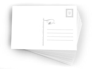 blank mailable postcards printable, 4x6, heavy duty 14pt, blank postcards for art or printing with mailing side for mailing, christmas holiday postcards. (48ct)