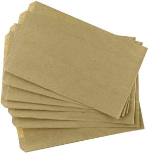 flanicausa 100 pcs 4" x 6" brown kraft paper bags for candy, cookies, small gifts, crafts, party favors, jewelry, merchandise, gift bags