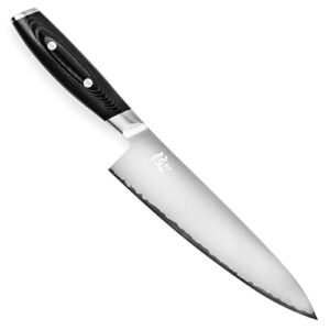 yaxell mon 8" chef's knife - made in japan - vg10 stainless steel gyuto with micarta handle