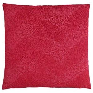 Monarch Specialties 9327, Set of 2, 18 X 18 Square, Insert Included, Decorative Throw, Accent, Sofa, Couch, Bedroom, Polyester, Hypoallergenic, Red Pillow 18"X 18" Feathered Velvet 2Pcs, 2 Count