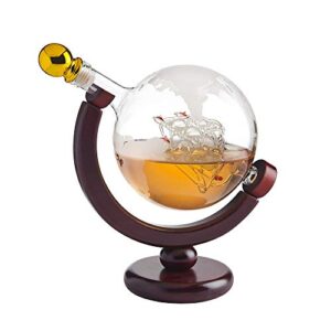 Whiskey Decanter Globe - for Liquor, Scotch, Bourbon, Vodka or Wine - 850ml