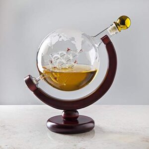 Whiskey Decanter Globe - for Liquor, Scotch, Bourbon, Vodka or Wine - 850ml