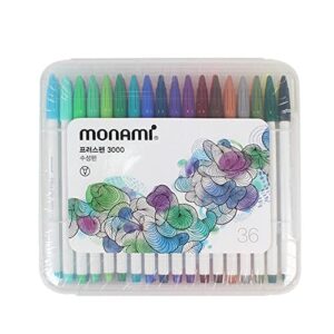 monami plus 3000 office sign pen water based ink 36 color pen complete set limited edition