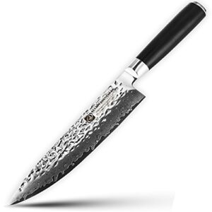 professional handmade 8" damascus chefs knife, 67-layer damascus chef knife with vg10 super steel core
