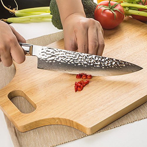 Professional Handmade 8" Damascus Chefs Knife, 67-layer Damascus Chef Knife with VG10 Super Steel Core