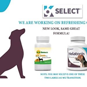 K9 Select Melatonin for Dogs, 3mg - 120 Beef Flavored Chewable Tablets - Canine Sleep Aid