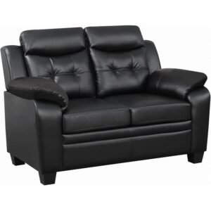coaster home furnishings finley tufted upholstered loveseat black