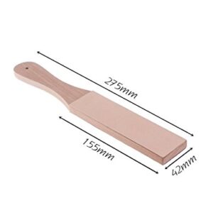Preamer Double Sided Leather DIY Paddle Strop Sharpening Strop, 1.65 inch Wide