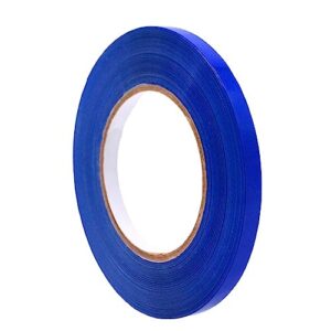 wod bstc24pvc dark blue produce poly bag sealing tape, 3/8 inch x 180 yds. for packaging and sealing of meat, gifts, or ice bags