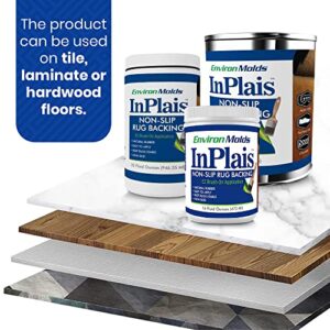 InPlais Non-Slip Area Rug Backing 1-Gallon (3.7854 Liters) Fabric & Floor Safe Latex Layer | Easy, Paint-On Application Liquid | Kitchen, Bathroom, Hallway, Living Room | Dries Quickly