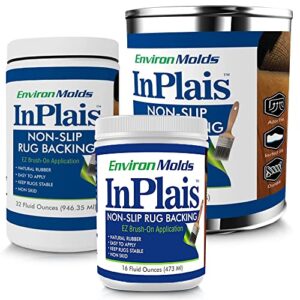 InPlais Non-Slip Area Rug Backing 1-Gallon (3.7854 Liters) Fabric & Floor Safe Latex Layer | Easy, Paint-On Application Liquid | Kitchen, Bathroom, Hallway, Living Room | Dries Quickly