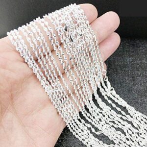 saengthong wholesale 925 sterling silver chain necklace 16"-30" women men (22")
