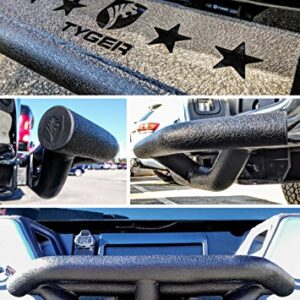 Tyger Auto TG-HS8U81238 Hitch Armor Compatible with Vehicles with 2" Hitch Receiver | Textured Black | Hitch Step | Rear Bumper Guard Protector | with Pin Lock and Stabilizer