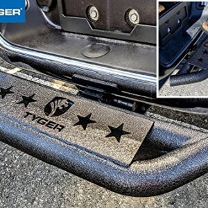 Tyger Auto TG-HS8U81238 Hitch Armor Compatible with Vehicles with 2" Hitch Receiver | Textured Black | Hitch Step | Rear Bumper Guard Protector | with Pin Lock and Stabilizer