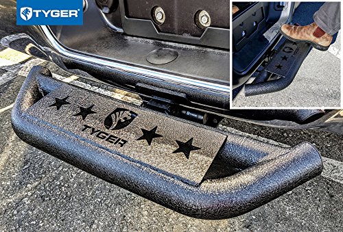 Tyger Auto TG-HS8U81238 Hitch Armor Compatible with Vehicles with 2" Hitch Receiver | Textured Black | Hitch Step | Rear Bumper Guard Protector | with Pin Lock and Stabilizer